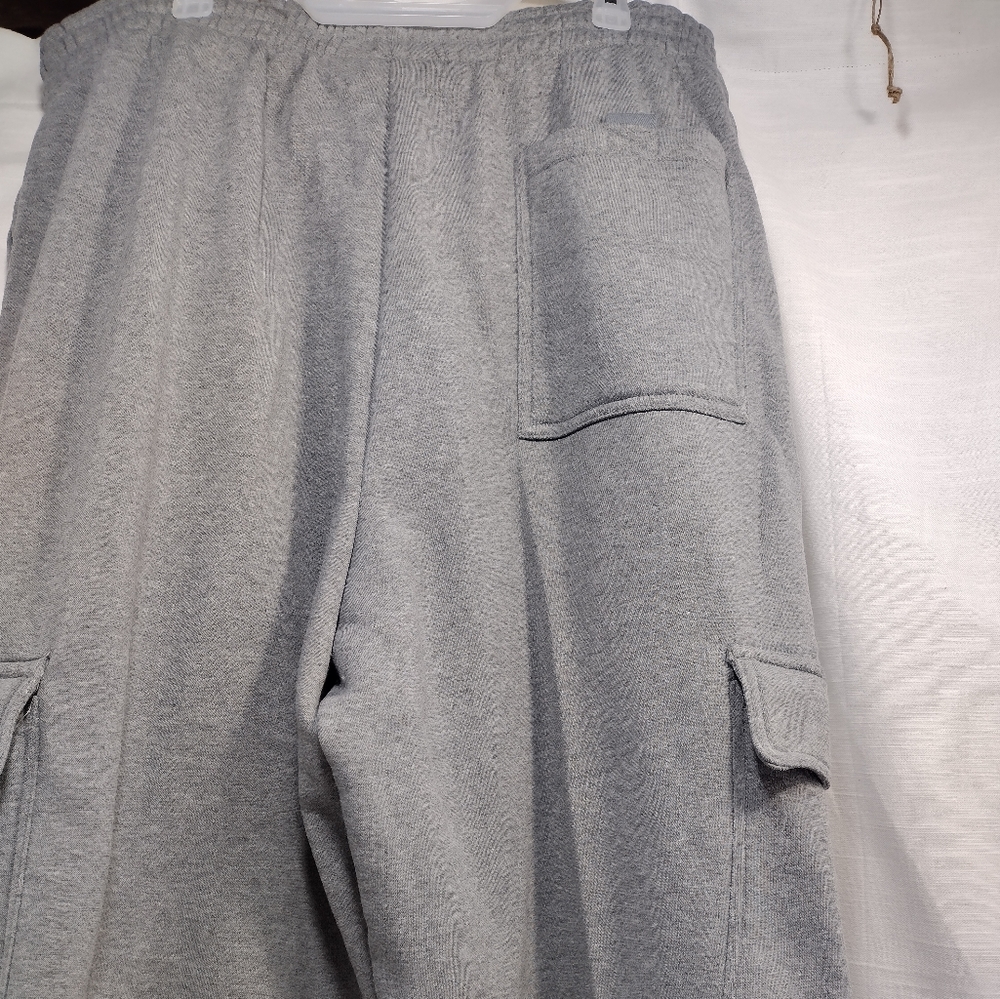 Oscar Sports Big & Tall Heather Gray Fleece Lined Jogging Pants - Picture 10 of 15